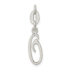 Sterling Silver Letter O Initial Charm - 3