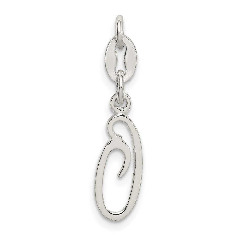 Sterling Silver Letter O Initial Charm - 3