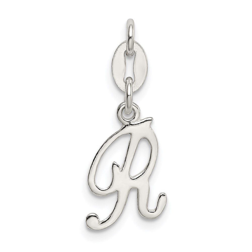 Sterling Silver Letter R Initial Charm - 2