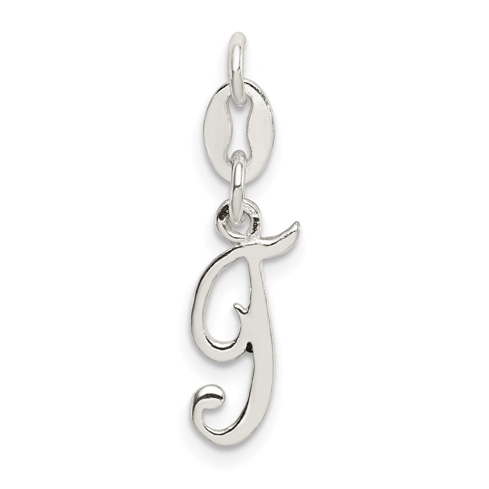 Sterling Silver Letter T Initial Charm - 3