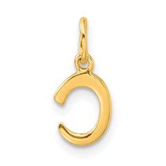 Sterling Silver Gold-tone Polished Letter C Initial Charm