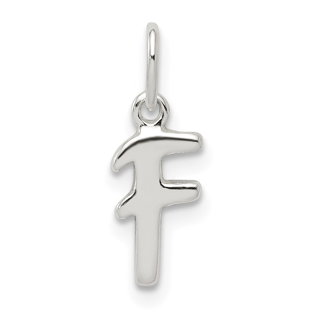 Sterling Silver Letter F Initial Charm - 3
