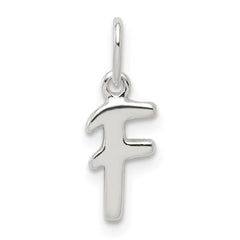 Sterling Silver Letter F Initial Charm - 3