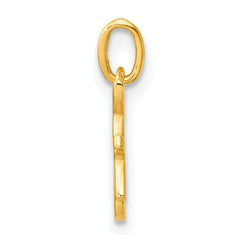 Sterling Silver Gold-tone Polished Letter H Initial Charm