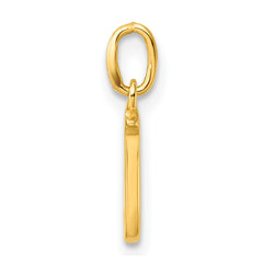Sterling Silver Gold-tone Polished Letter J Initial Charm