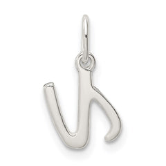 Sterling Silver Letter N Initial Charm - 3