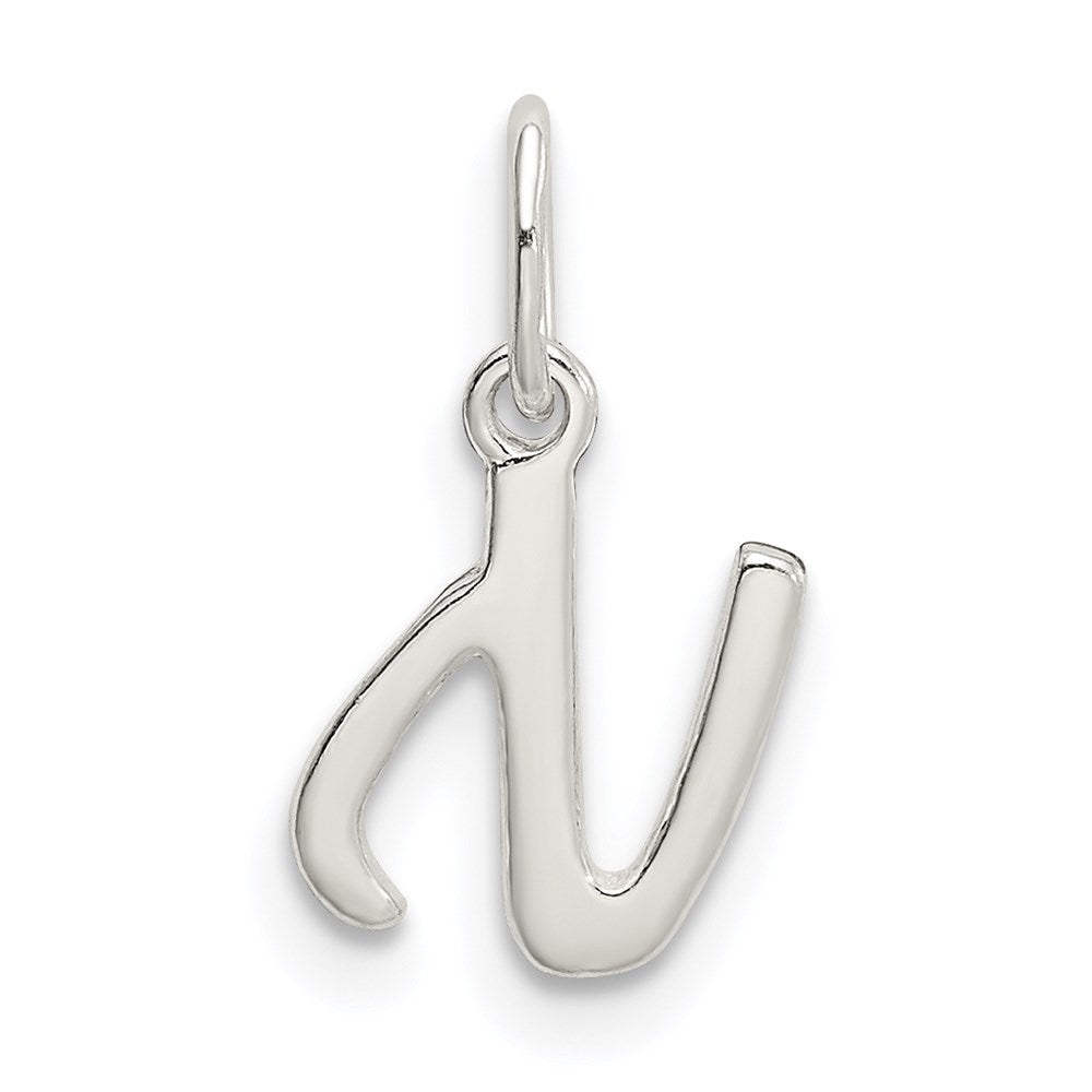 Sterling Silver Letter N Initial Charm - 3