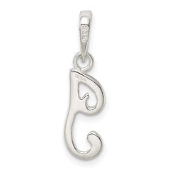 Sterling Silver Letter I Initial Pendant