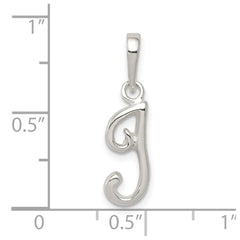 Sterling Silver Letter I Initial Pendant