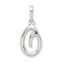 Sterling Silver Letter O Initial Pendant