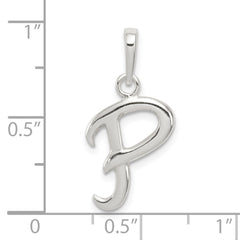 Sterling Silver Letter P Initial Pendant
