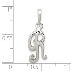 Sterling Silver Letter R Initial Pendant