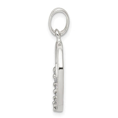 Sterling Silver CZ Letter O Initial Pendant - 2