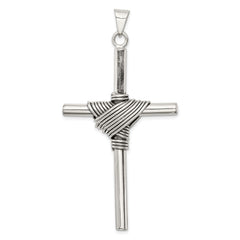 Sterling Silver Antiqued Cross Pendant - 5