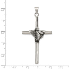 Sterling Silver Antiqued Cross Pendant - 5