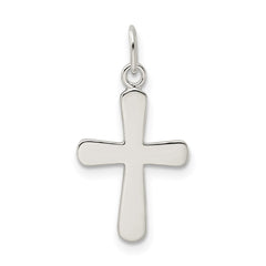 Sterling Silver Polished Cross Charm - 3