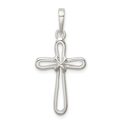 Sterling Silver Polished Cross Pendant - 43