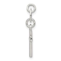 Sterling Silver Polished Cross Charm - 5
