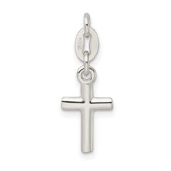 Sterling Silver Polished Cross Charm - 5