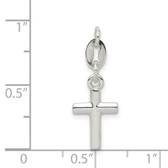 Sterling Silver Polished Cross Charm - 5