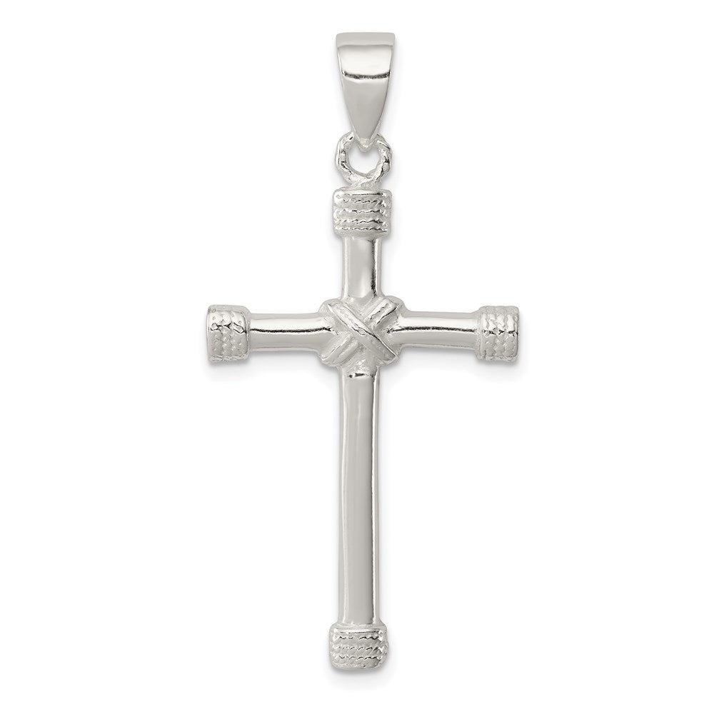 Sterling Silver Polished Cross Pendant - 44