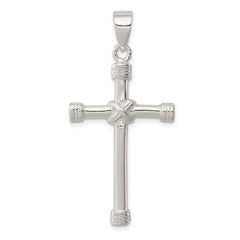 Sterling Silver Polished Cross Pendant - 44