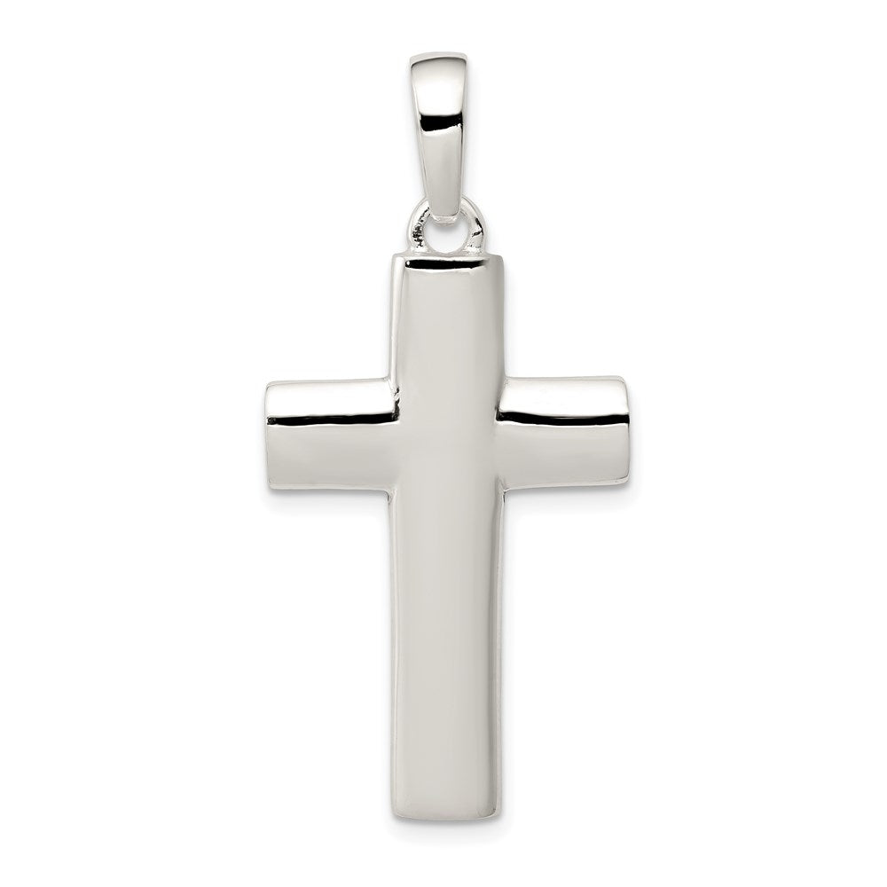 Sterling Silver Polished Cross Pendant - 17