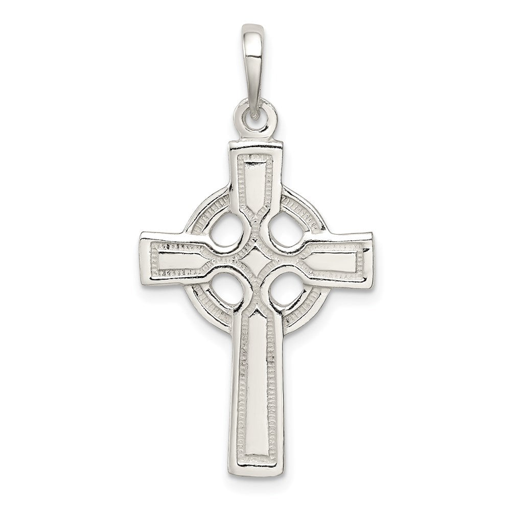 Sterling Silver Polished Cross Pendant - 20