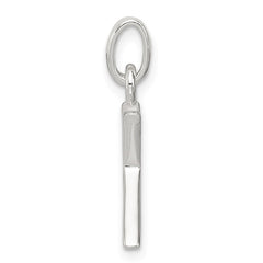 Sterling Silver White CZ Letter K Initial Pendant