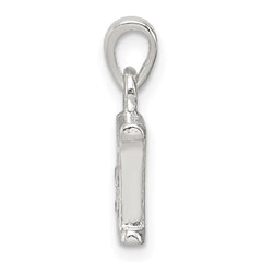 Sterling Silver CZ Letter H Initial Pendant