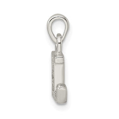 Sterling Silver CZ Letter L Initial Pendant - 2