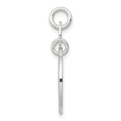Sterling Silver Polished Circle Mom Charm