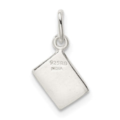 Sterling Silver Enameled Ace Of Hearts Card Charm