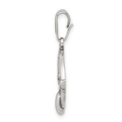Sterling Silver Antiqued Claddagh Pendant - 3
