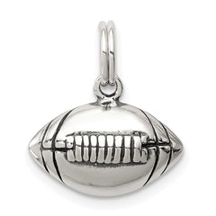 Sterling Silver Antiqued Football Charm - 2