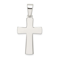 Sterling Silver Polished Cross Pendant - 34