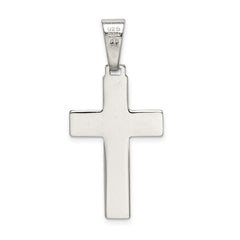 Sterling Silver Polished Cross Pendant - 19