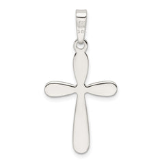 Sterling Silver Polished and Textured Cross Pendant
