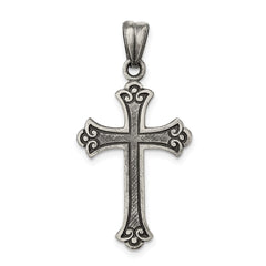 Sterling Silver Antiqued Cross Pendant - 21