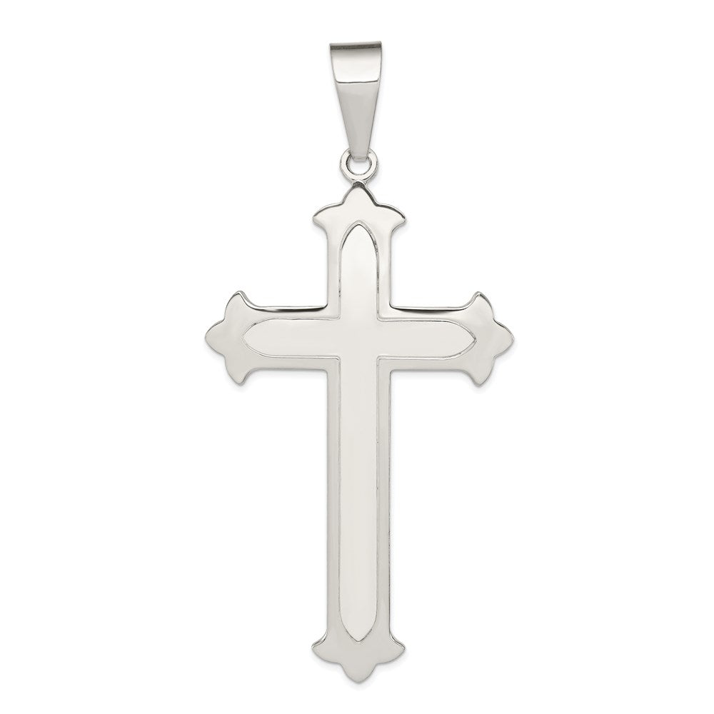 Sterling Silver Polished Cross Pendant - 26