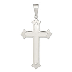 Sterling Silver Polished Cross Pendant - 26