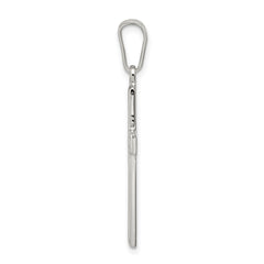 Sterling Silver Polished Cross Pendant - 16