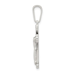 Sterling Silver Polished Crucifix Pendant - 9