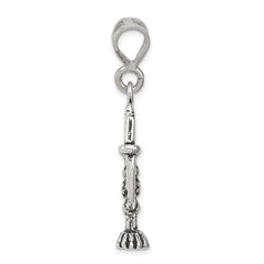 Sterling Silver Antiqued Menorah Charm