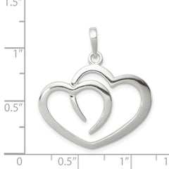 Sterling Silver Polished Heart Pendant - 3