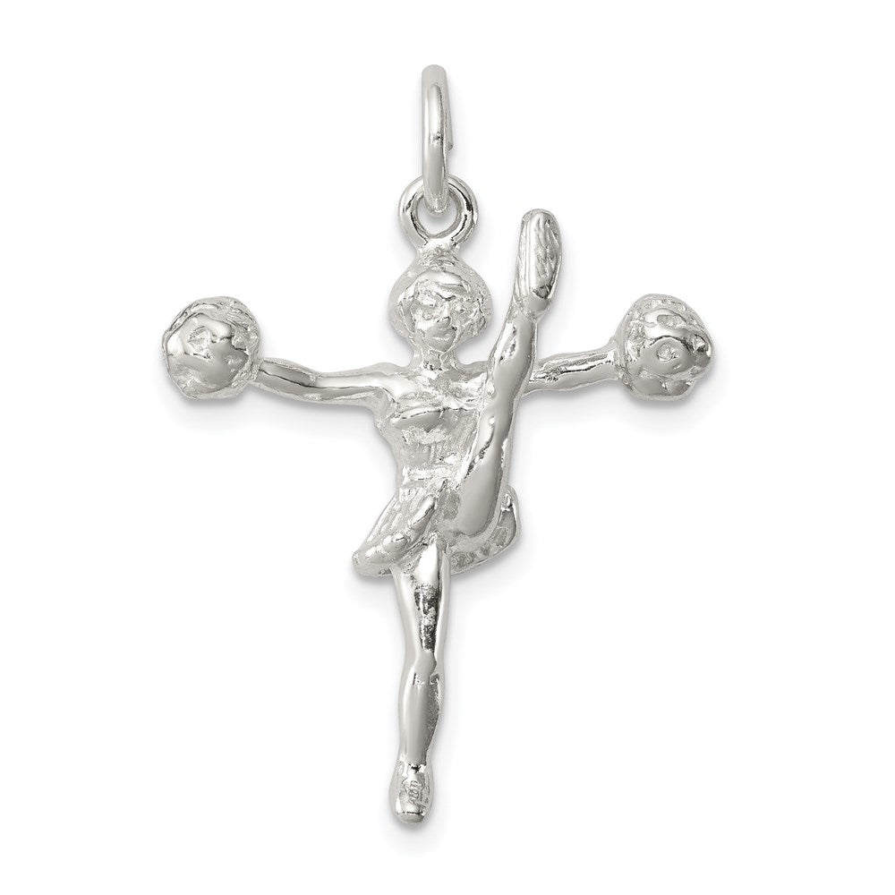Sterling Silver Cheerleader Charm - 2