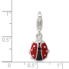 Sterling Silver Enameled Lady Bug Charm - 2