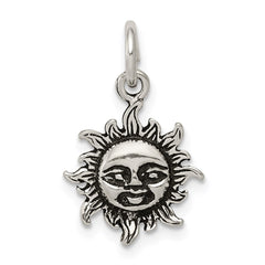 Sterling Silver Antiqued Sun Charm - 2