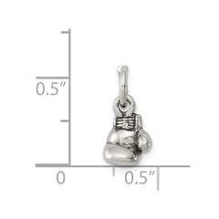 Sterling Silver Antiqued Boxing Glove Charm