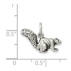 Sterling Silver Antiqued Squirrel Charm - 2